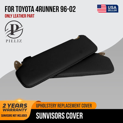 Sun Visor Cover Skin for Toyota 4Runner (1996–2002) Gray PVC Leather