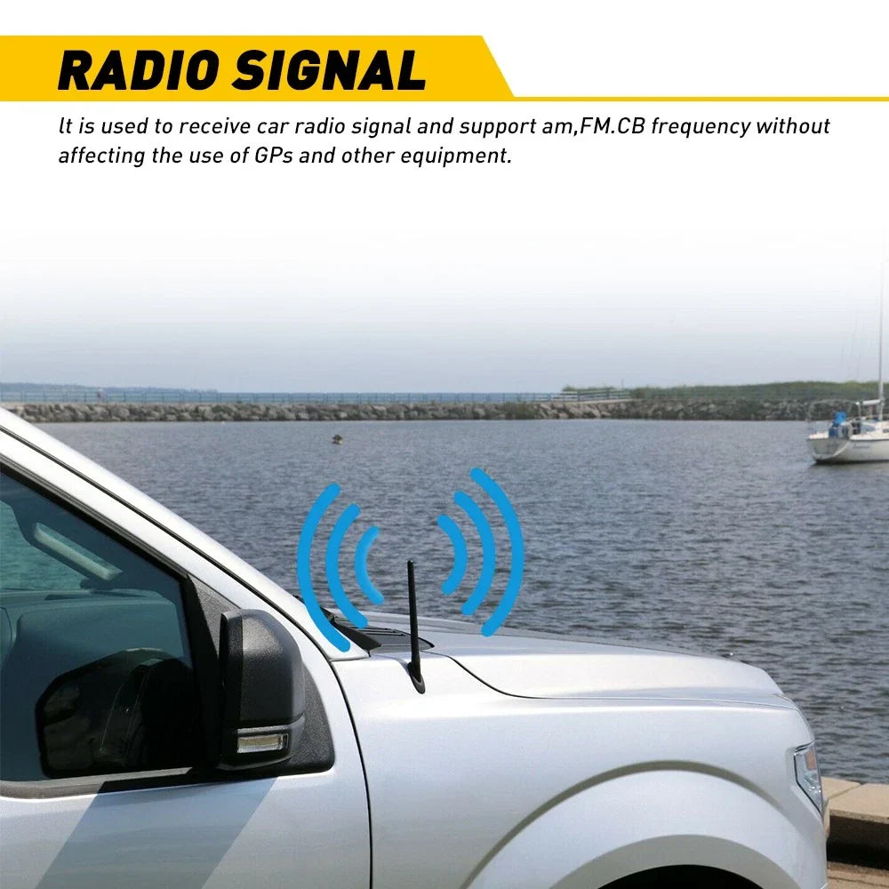 7" Short Black Antenna Mast for Ford F-150 F250 (2009–2021) EPY