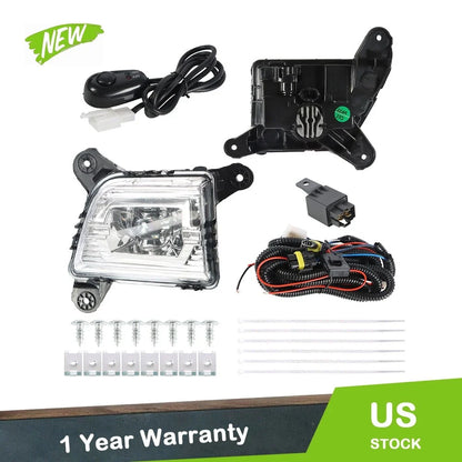 Front Bumper Fog Lights with Switch & Wiring for Chevy Silverado 1500 (2019–2020)