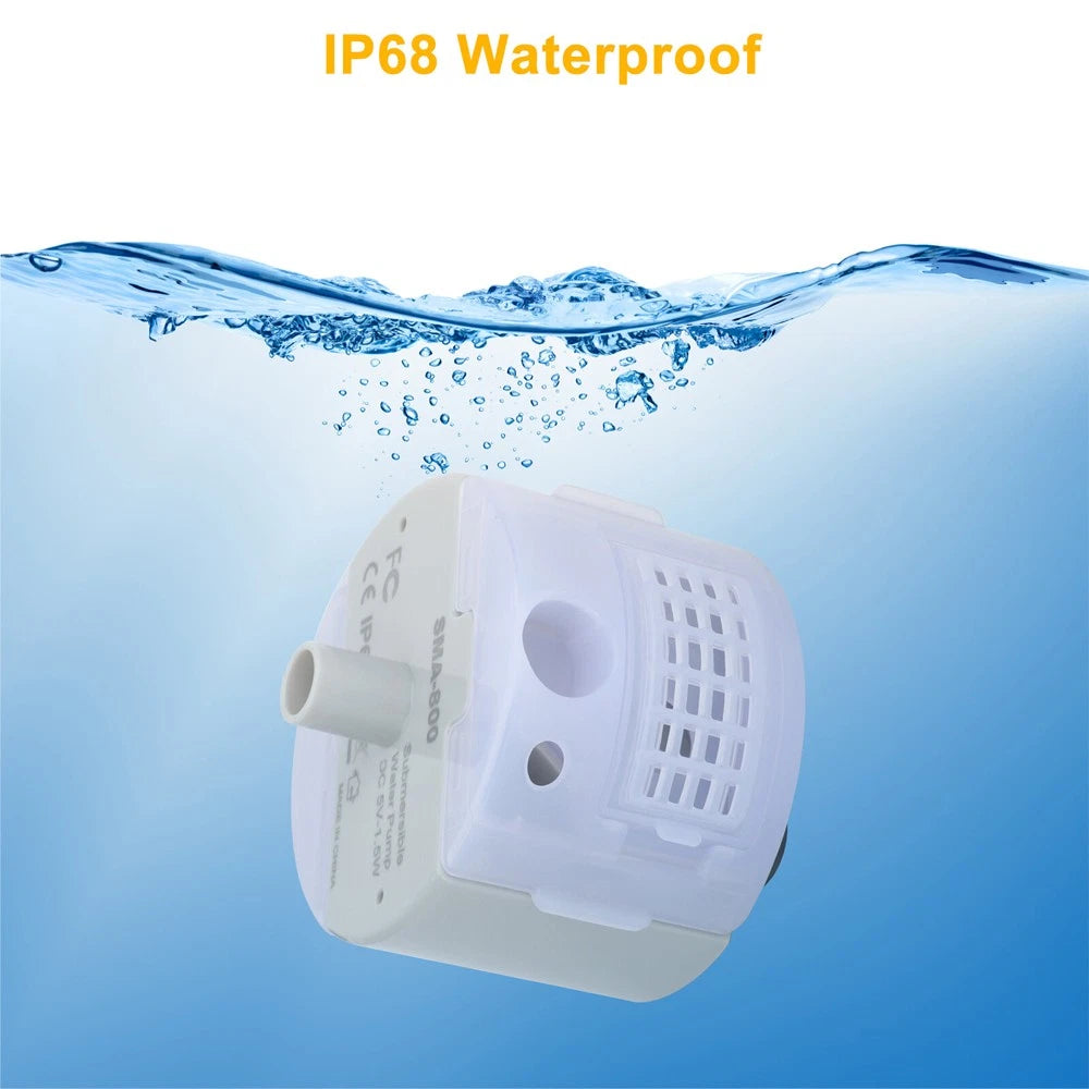 LED Cat Water Dispenser Pump for Pet Drinking Fountain (USB Rechargeable)