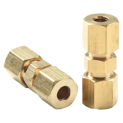 5 x Brass Brake Pipe Connector 33mmx10mm 3/16 Tube Joiner Union