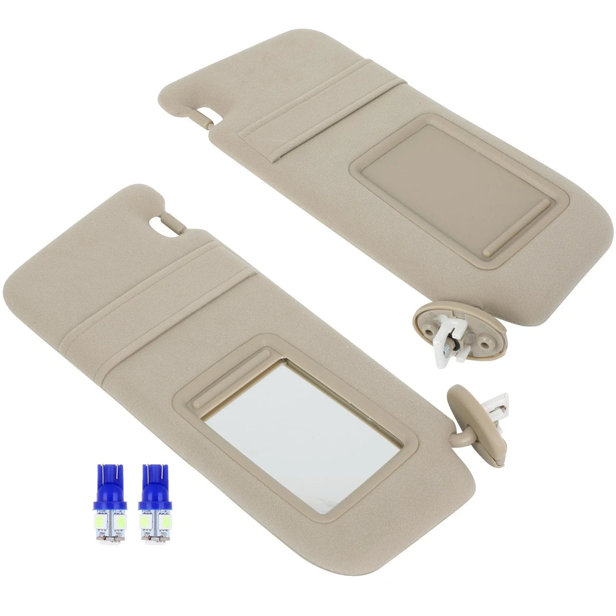 Set of 2 Sun Visors + License Plate Light for Toyota Venza (2009–2016)