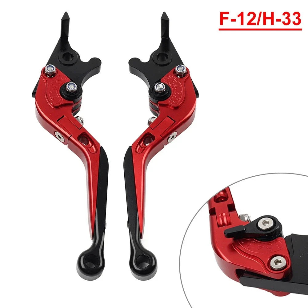 CNC Folding Extendable Brake Clutch Levers for Honda VFR1200F (2010–2014) Red