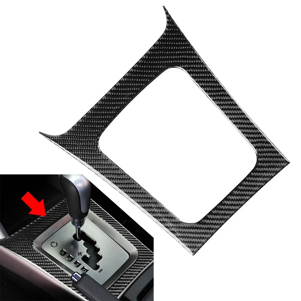 Gear Shift Panel Frame Cover Trim for Subaru Forester (2008–2013) Carbon Fiber Black