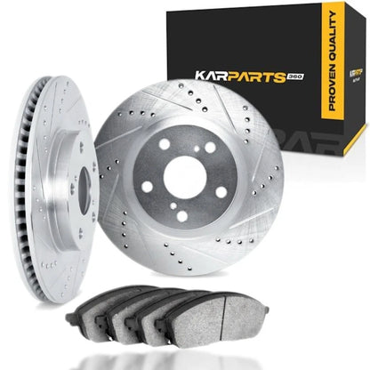 Brake Set Front for Volvo S90 (2017–2019) | Vented | Drilled & Slotted | ALX-PAU-DF-7502-27056-CLA2