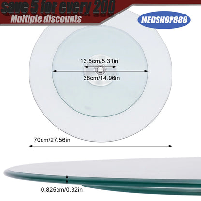 27.56" Glass Turntable for Dining Table Centerpiece
