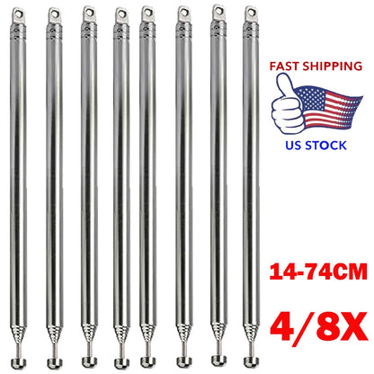 Set of 4 Replacement Telescopic Aerial Antennas for TV AM/FM Radio