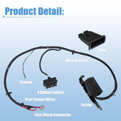 In-Dash Auxiliary Upfitter Switch Panel Kit for Ford (5.63'', Black)