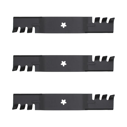 Set of 3 Toothed Mulching Blades for Husqvarna (Fits 532 18 72-55)