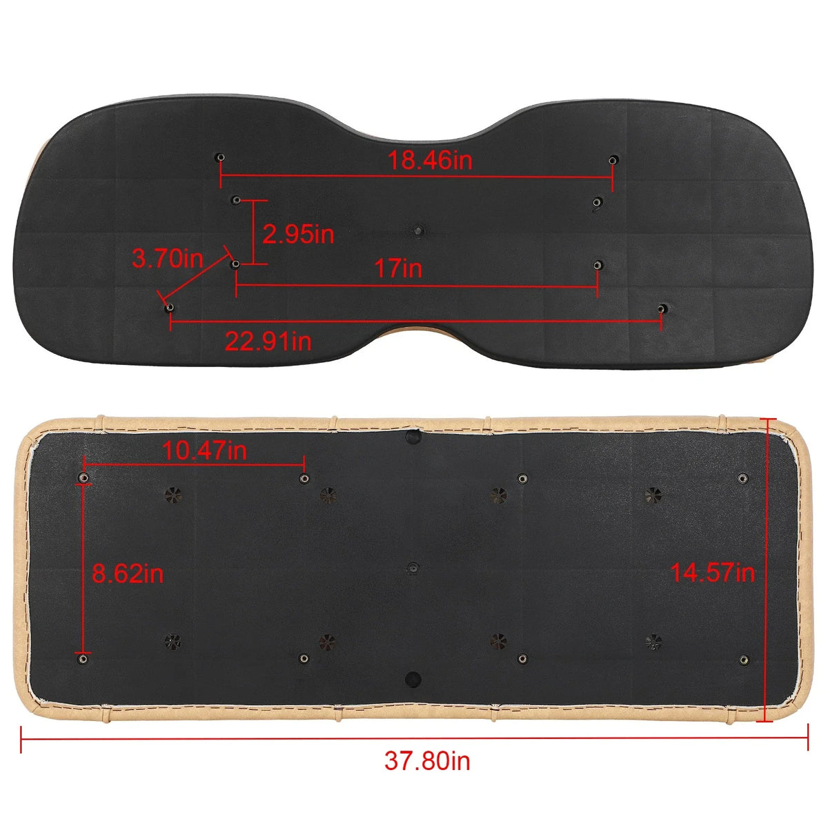 Deluxe Seat Bottom Back Cushion Set for Club Car EZGO Yamaha