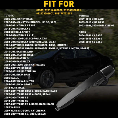 Outside Door Handle for Toyota Corolla (2003–2013) Left or Right Rear