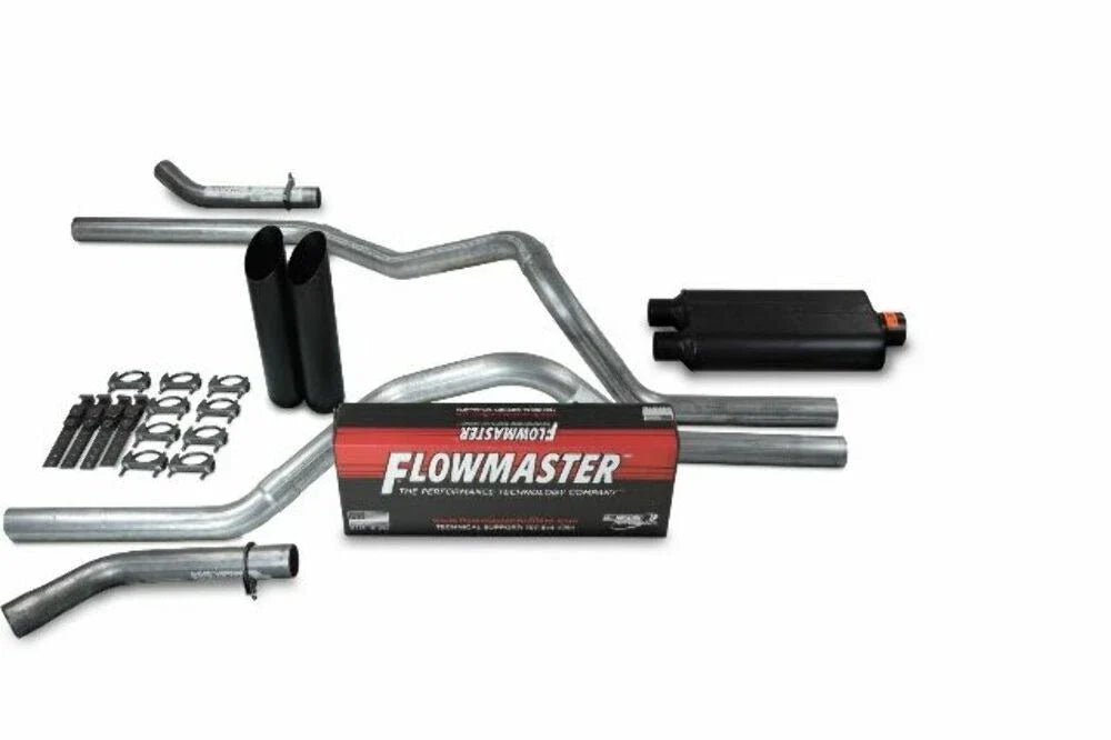 2.5" Dual Exhaust Kit for Dodge Ram 1500 (2019–2025) Flowmaster 50 Series Black Tip