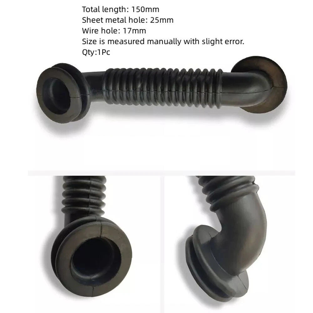 Set of 4 Dust-proof Rubber Tube for Car Wire Harness Door (25x25/25x39/30x30mm)