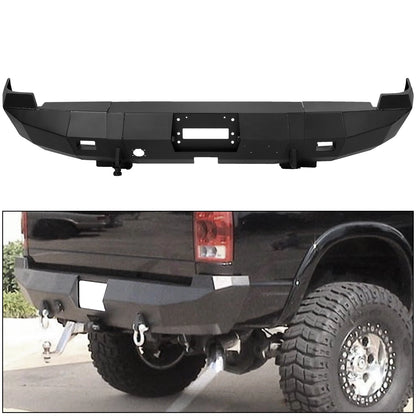 3X Black Steel Rear Winch Bumper for Dodge Ram 1500/2500/3500/4500/5500 (2002–2009) - CON-A000000325, Replace for 44100B