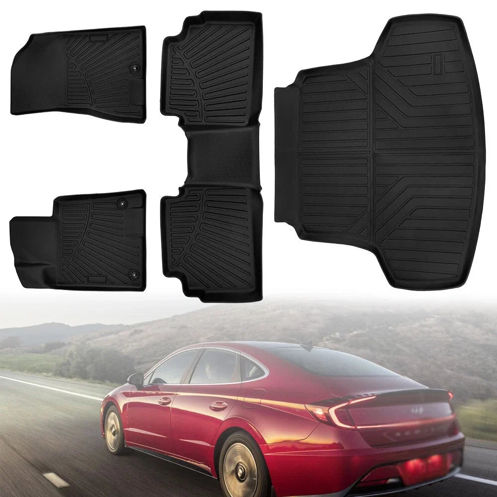 Set of 4 Floor Mats + Cargo Liner for Hyundai Sonata/Kia K5 (2020–2025)