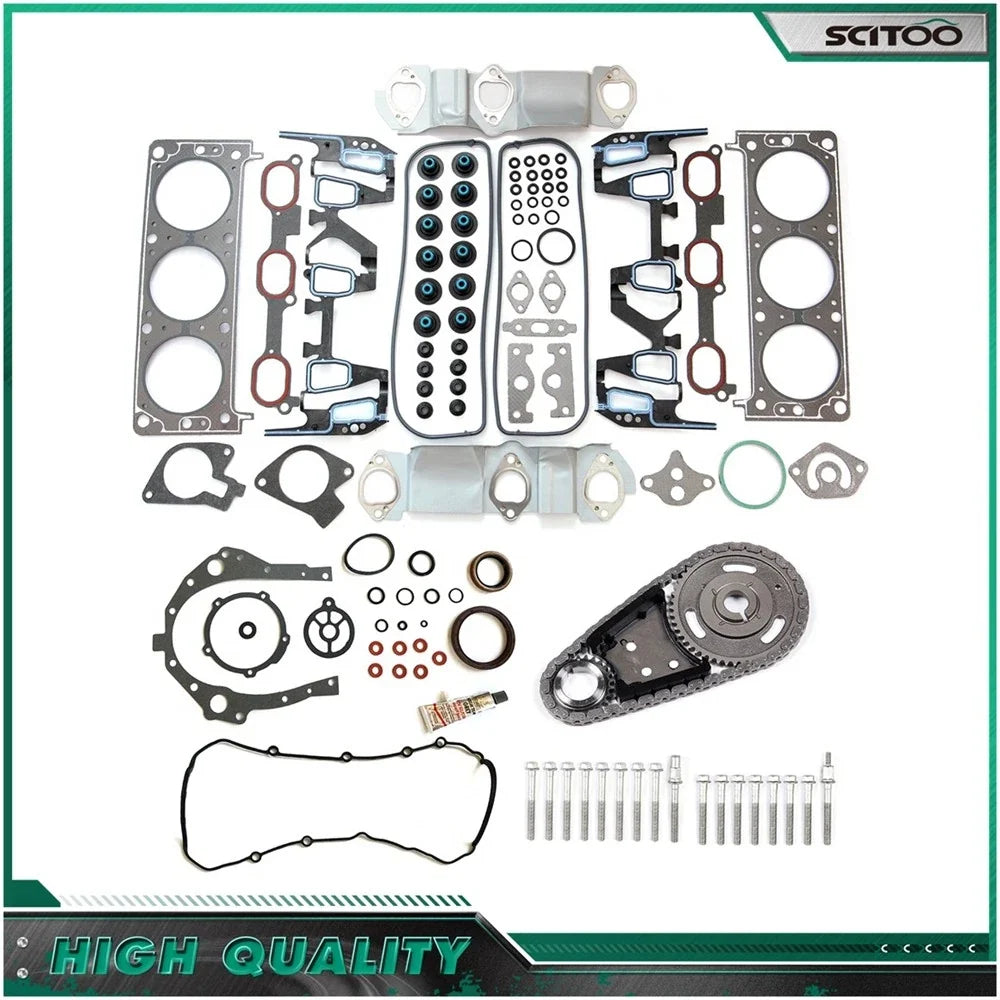 Full Gasket Bolts Set & Timing Chain Kit for Pontiac Aztek GT (2001)