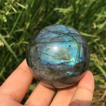 40mm Natural Multicolor Labradorite Ball Quartz Crystal Sphere