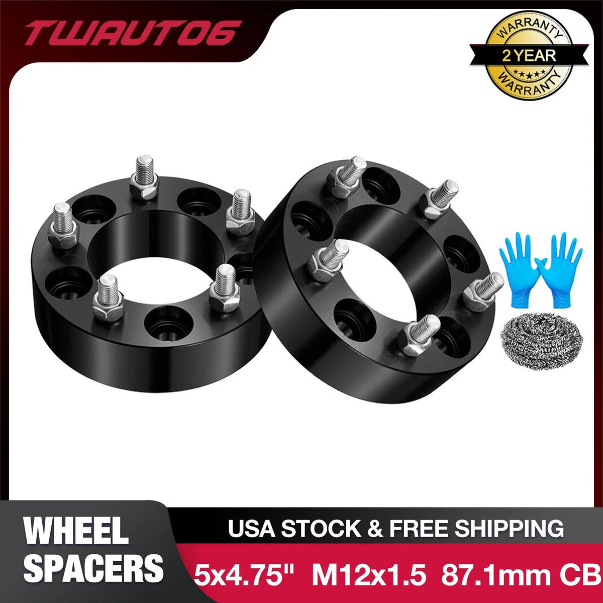 2" Wheel Spacers for Chevrolet Camaro (1995–2002) 5x120.65 5x4.75