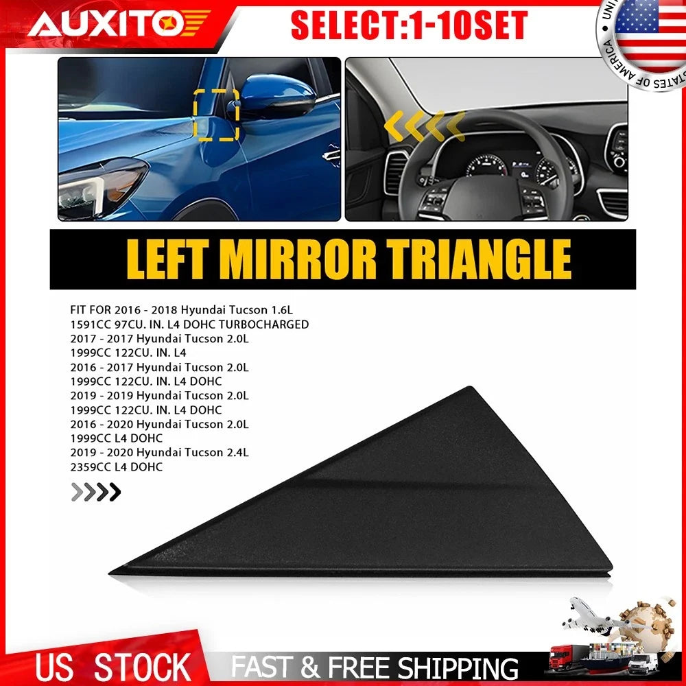 Left Fender Pillar Trim Mirror Corner Molding for Hyundai Tucson (2010–2010)