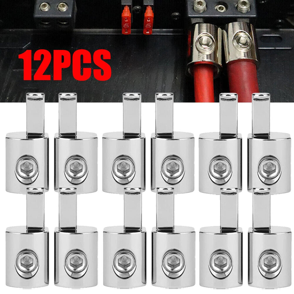 12Pc Car Audio Power/Ground 1/0 to 4 Gauge Amp Input Reducers