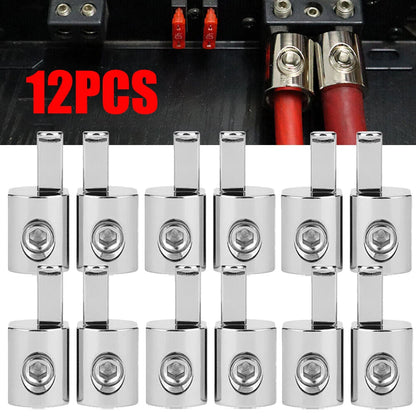 12Pc Car Audio Power/Ground 1/0 to 4 Gauge Amp Input Reducers