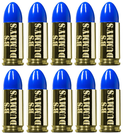 10 Pack Dummy 9mm Blue Brass for Automotive Use