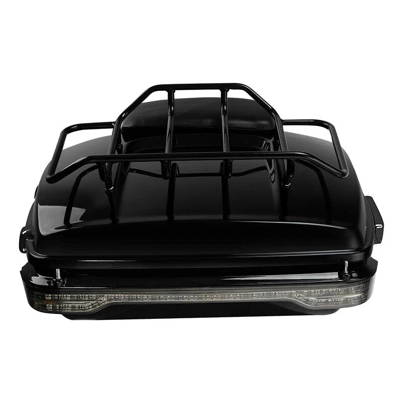 Black Chopped Trunk Backrest Rack Light for Harley Touring Road Glide (2014–2026)