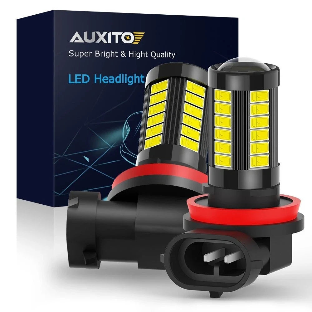 2X AUXITO LED Fog Driving Light Bulbs H11 H16 H8 6000K 5630SMD for