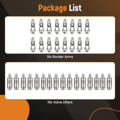 Set of 16 Lifters & Rocker Arms for Dodge Ram 1500 (2002–2008)
