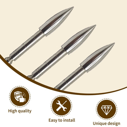 12 Pcs Archery Field Points 80/100/120 Grain Stainless Steel