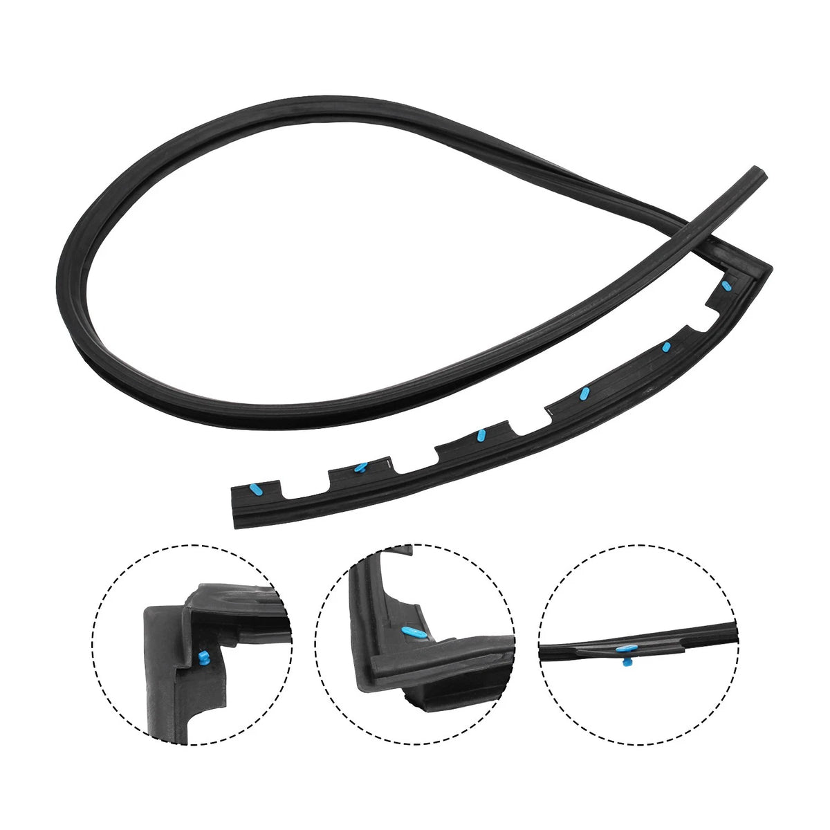 Set of 2 Front Door Sub Seals for Honda Civic EK9 EK4 EJ7 (1996–2000) 72325-S03-G01, 72365-S03-G01