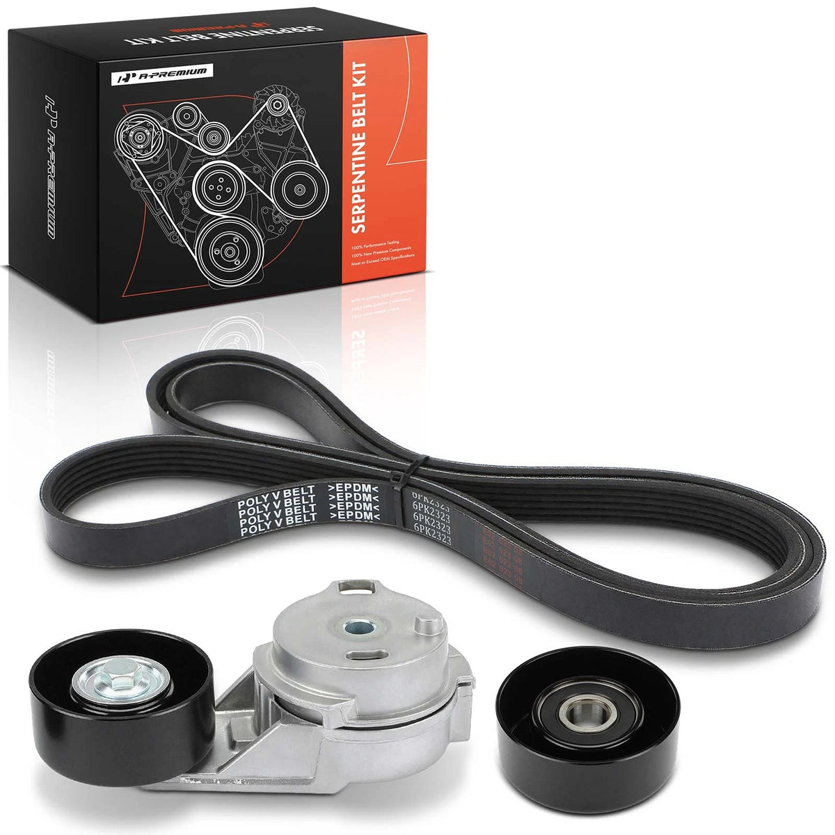 3X Serpentine Belt Drive Component Kit for GMC Envoy, Chevy Trailblazer