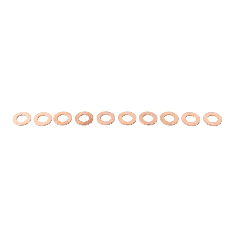 10x M12 Copper Oil Drain Plug Gasket Seal Ring for Universal Applications