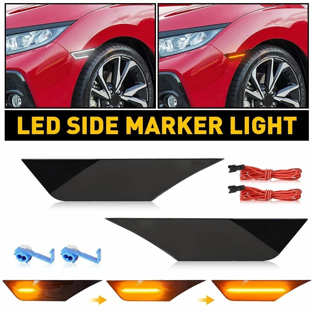 Amber Turn Signal Side Marker Light for Honda Civic (2016–2021)