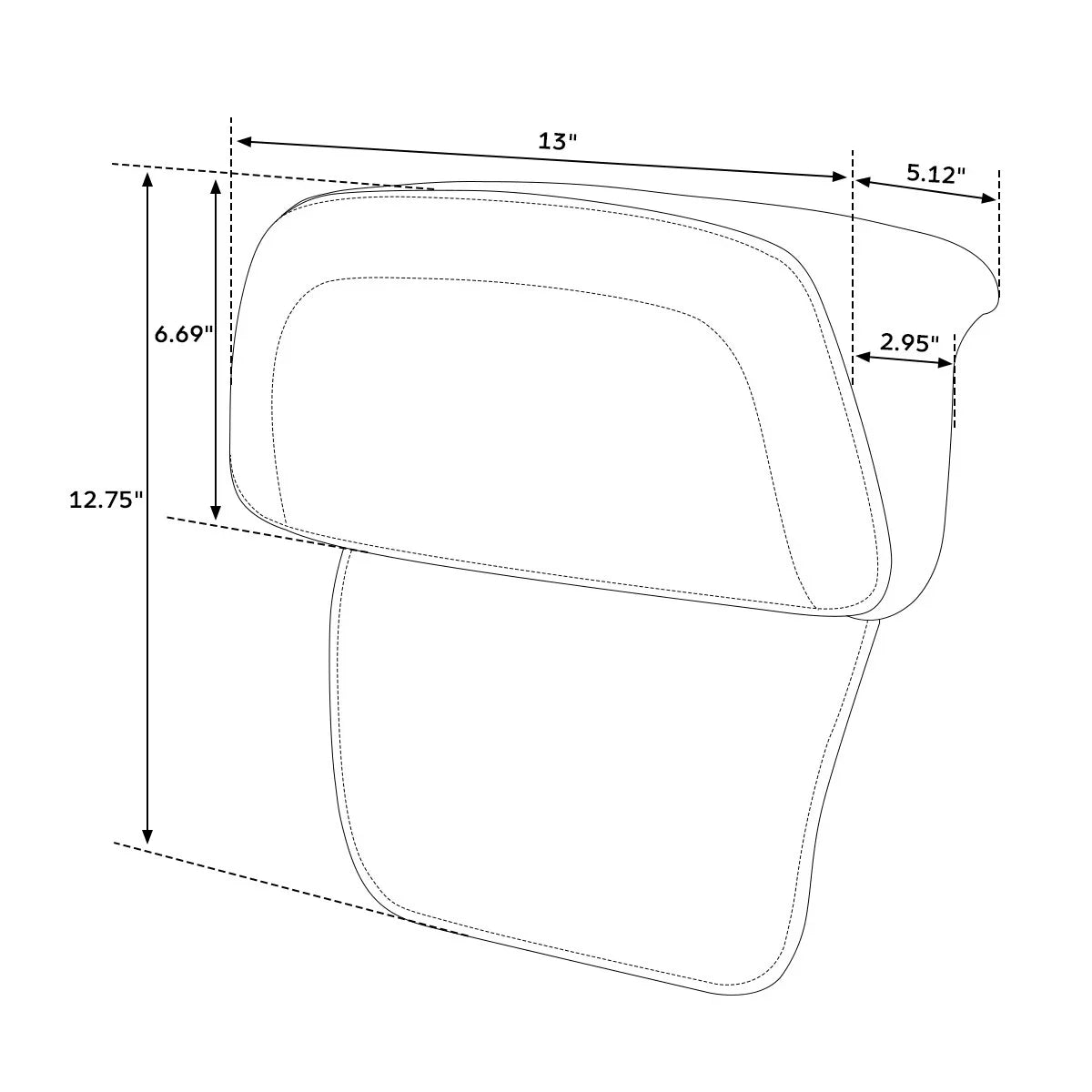 Black Rear Passenger Backrest for Harley Touring Electra Road Glide (2014–2025)