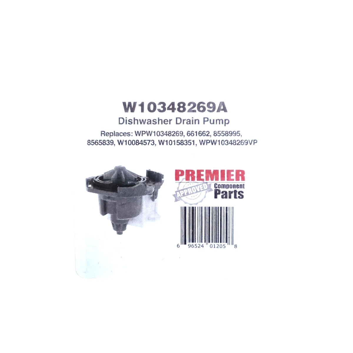 W10348269 Dishwasher Drain Pump for Whirlpool Kenmore