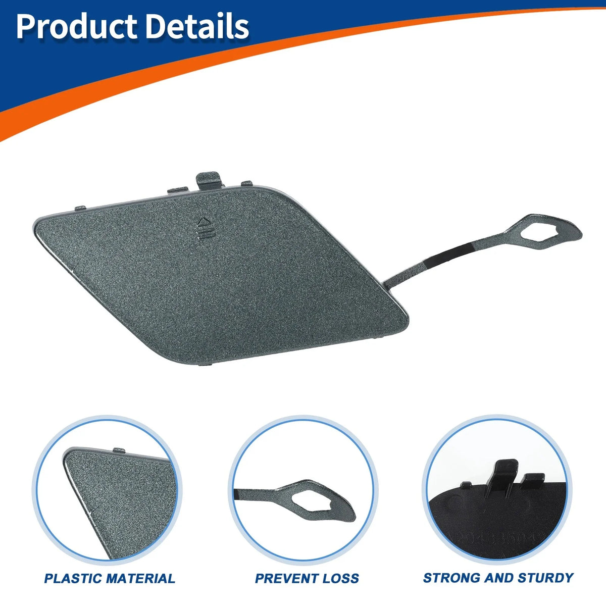 Tow Hook Cover for Mercedes-Benz A-Class (2013–2015) No.A2048850426 Sapphire Grey