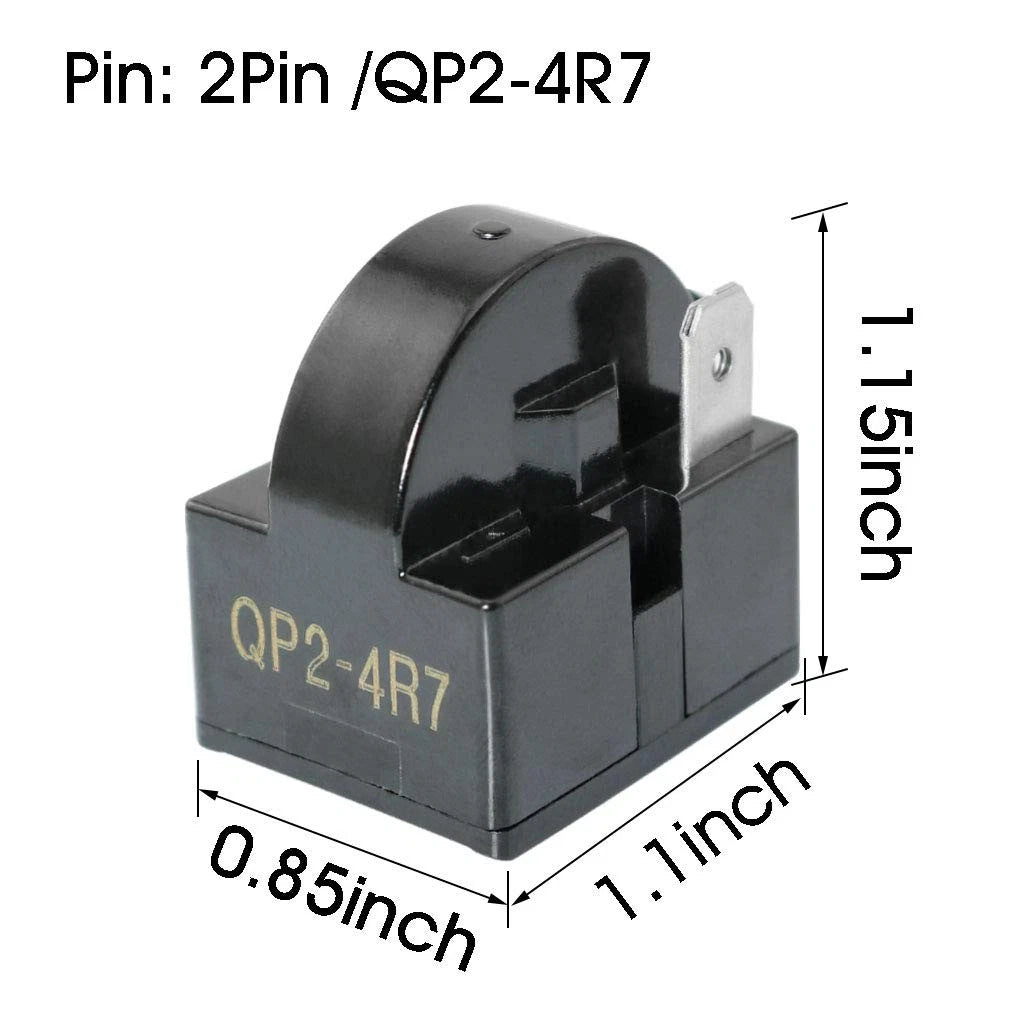 2X QP-02-4.7 PTC Refrigerator Start Relay for Coolers