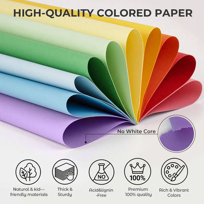 3X Construction Paper for Assorted Projects (8.5 x 11 inches, 200 Sheets)