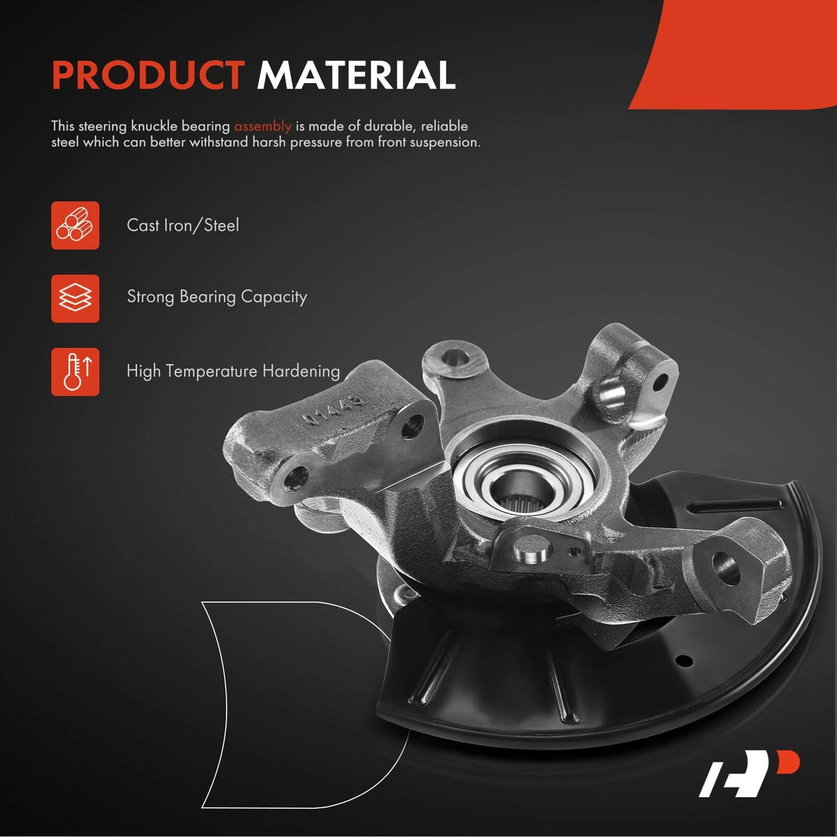 Pair Front Steering Knuckle & Hub Bearing for Ford Escape (2001–2004) - EC0133047, YL8Z-1104-AB, YL8Z-1215-AA