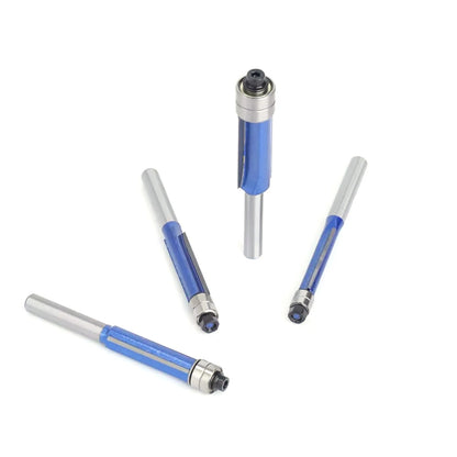 Set of 4 Straight Flush Trim Router Bits for Woodworking