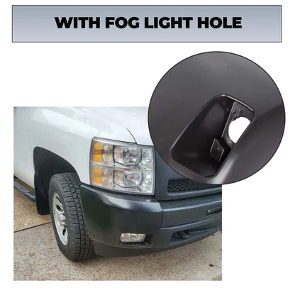 Bumper End Extension for Chevy Silverado 1500 (2007–2013) - LH & RH, Fog Light Hole, BACP000000122, 15891682, GM1005147, 15891681, GM1004147