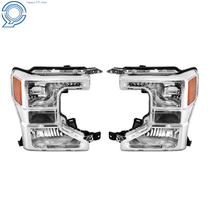 Halogen Headlight Set for Ford F250 F350 SuperDuty (2020–2022) Chrome Housing