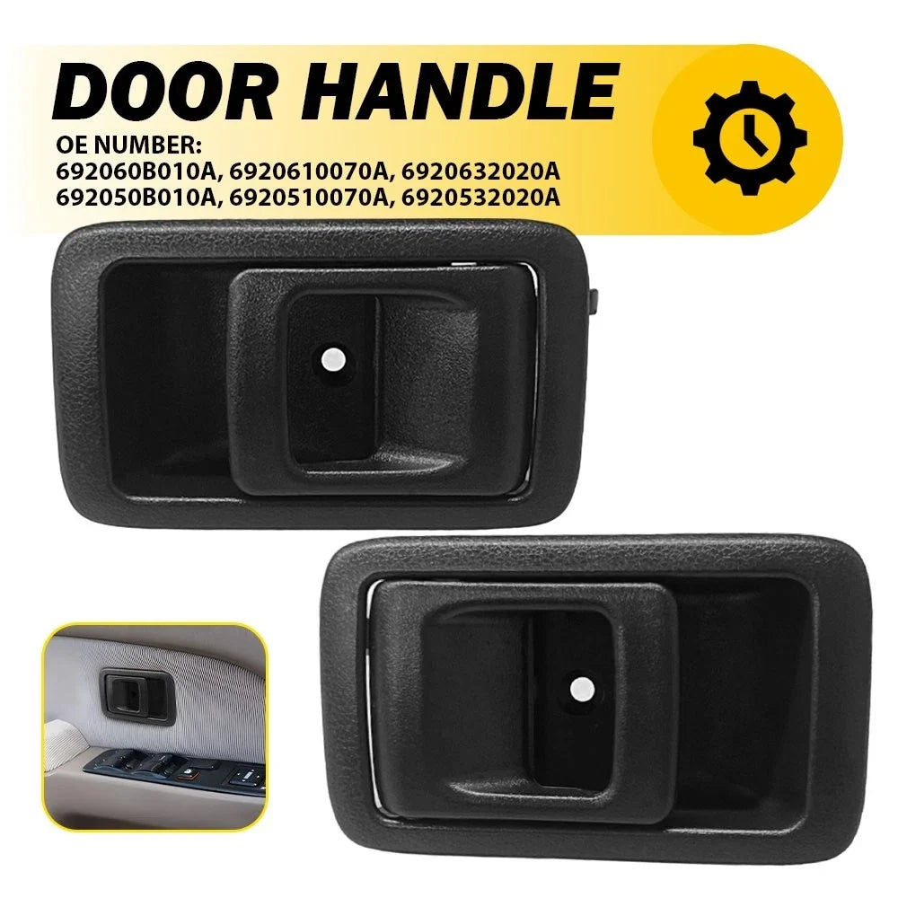 Set of 2 Black Inside Interior Door Handles for Toyota Tacoma (2001–2004)
