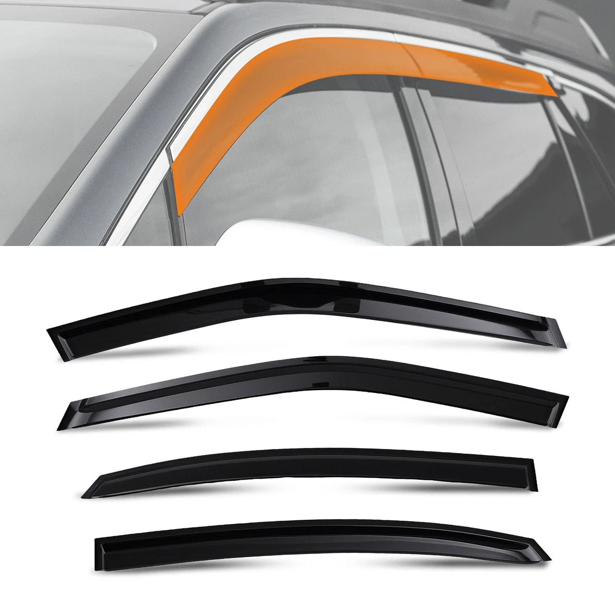 Set of 4 Window Visor Rain Guard Vents for Nissan Maxima (2016–2023)