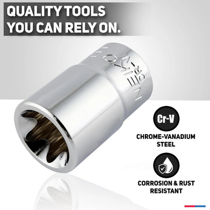 14-Piece E-Torx Socket Set for Automotive Use
