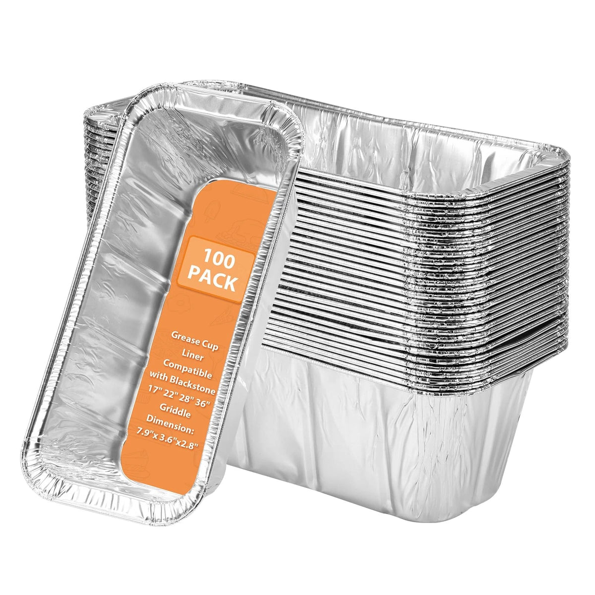 100 Pack Grease Catcher Cup Liners for Blackstone Griddle