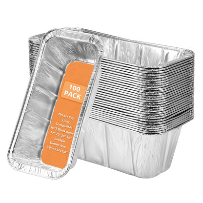 100 Pack Grease Catcher Cup Liners for Blackstone Griddle