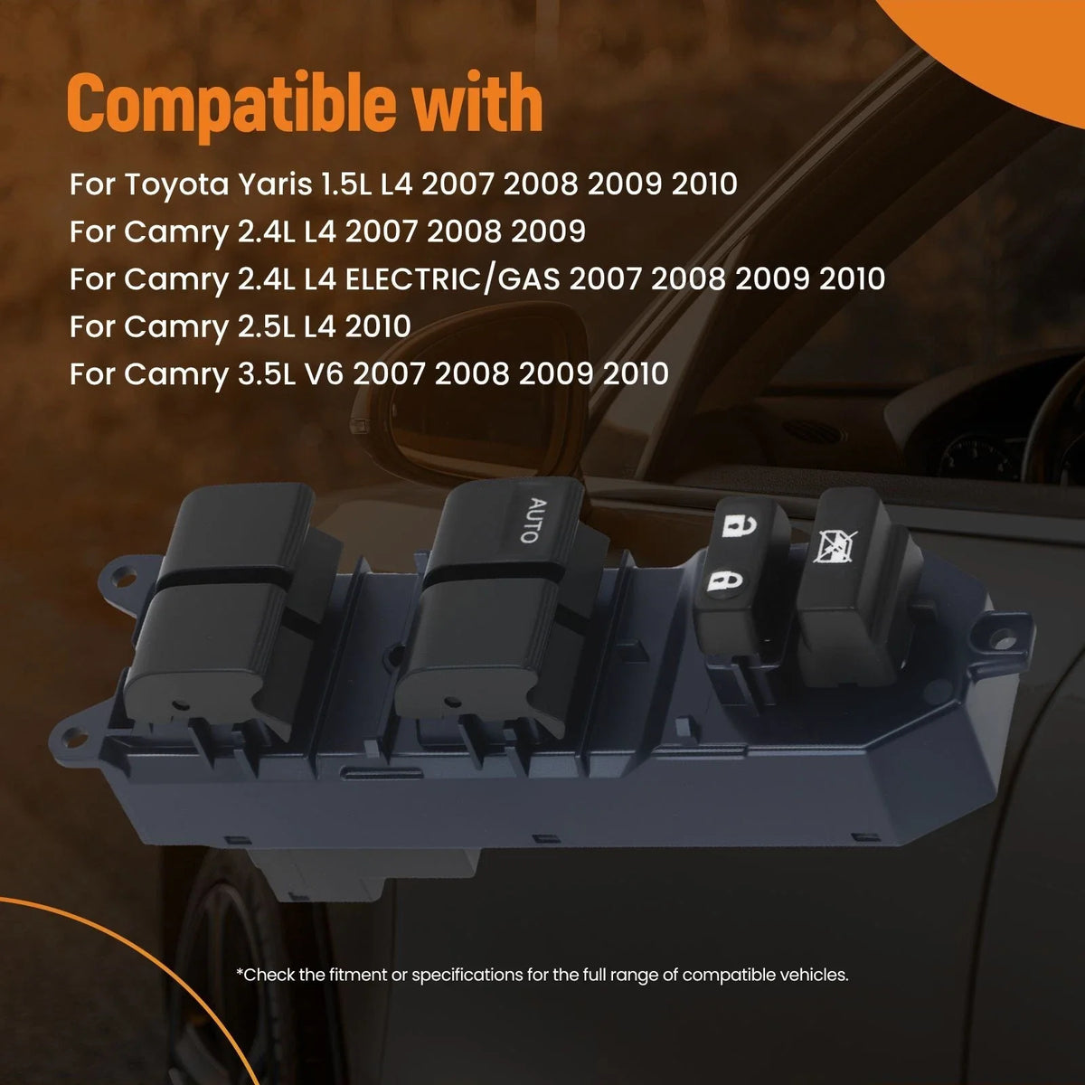 Front LH Power Window Switch for Toyota Camry 2007–2010 8482052250