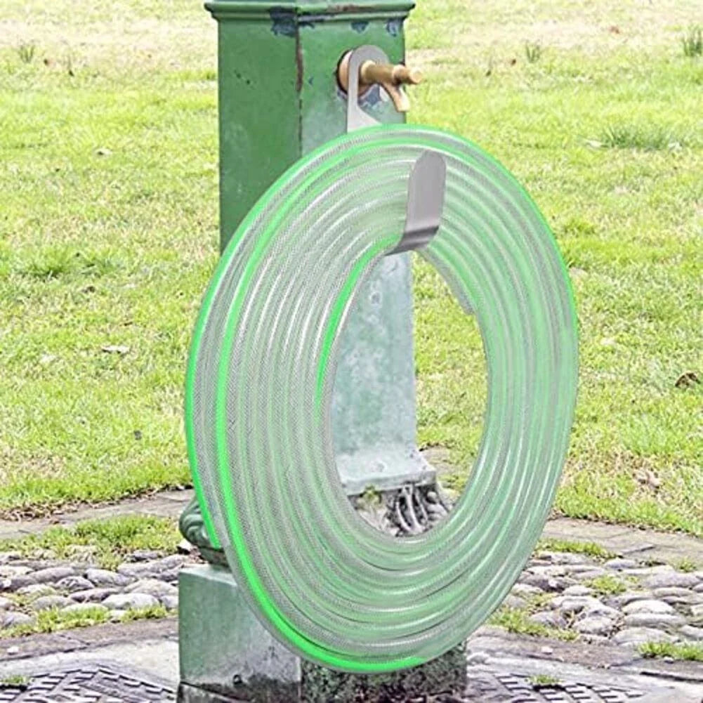Stainless Steel Wall Mounted Hose Holder for Organized Outdoor Spaces